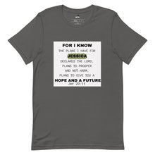 Load image into Gallery viewer, Jeremiah 29:11 Army Green Accent Custom Tee
