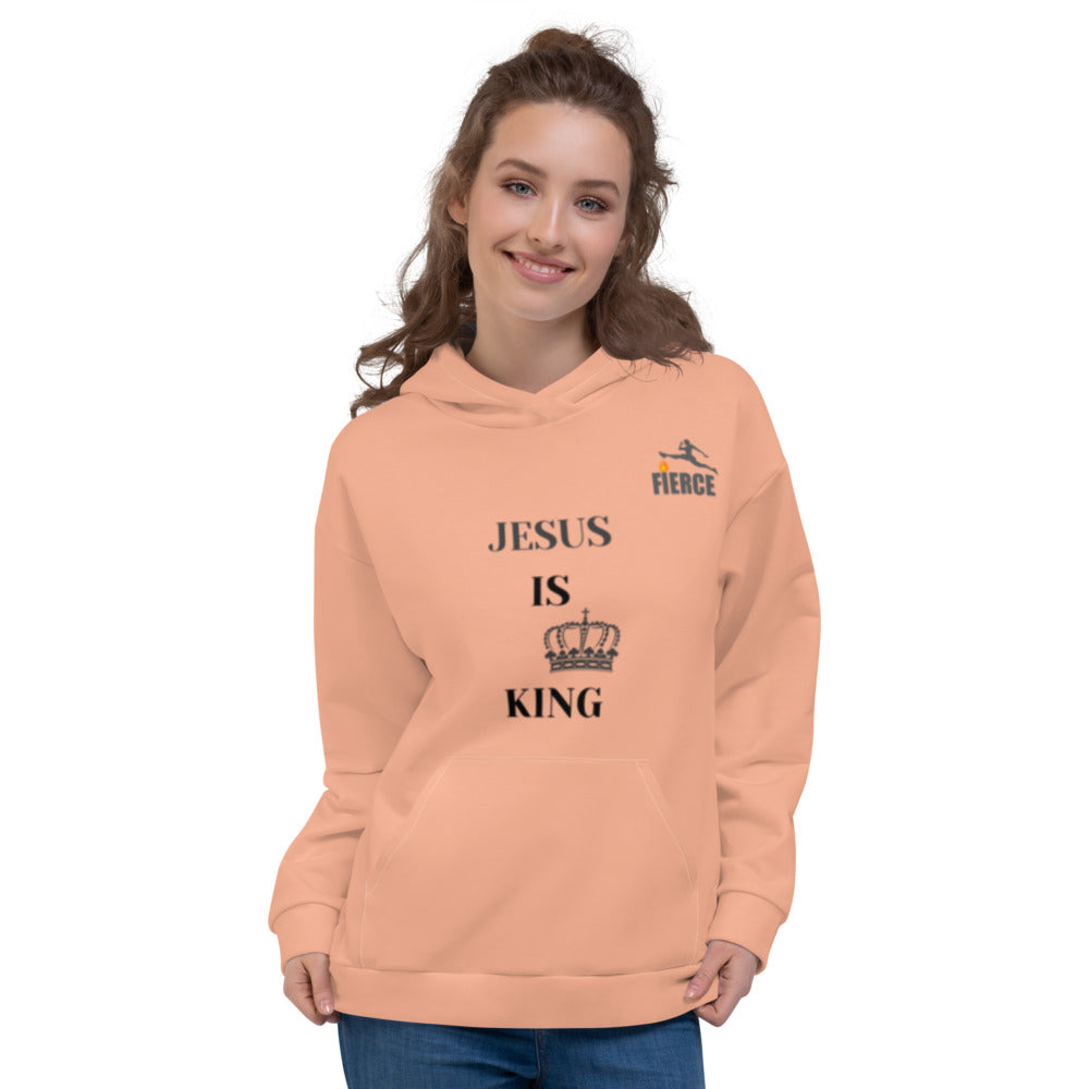 JESUS IS KING Pink Hoodie